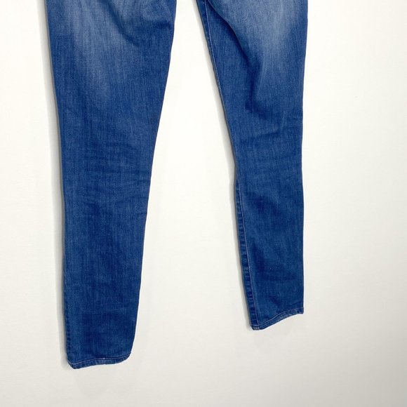 3X1 NYC W2 Distressed Mid-Rise Skinny Jeans in Crete Dark Wash Denim Size 24 - Picture 11 of 14